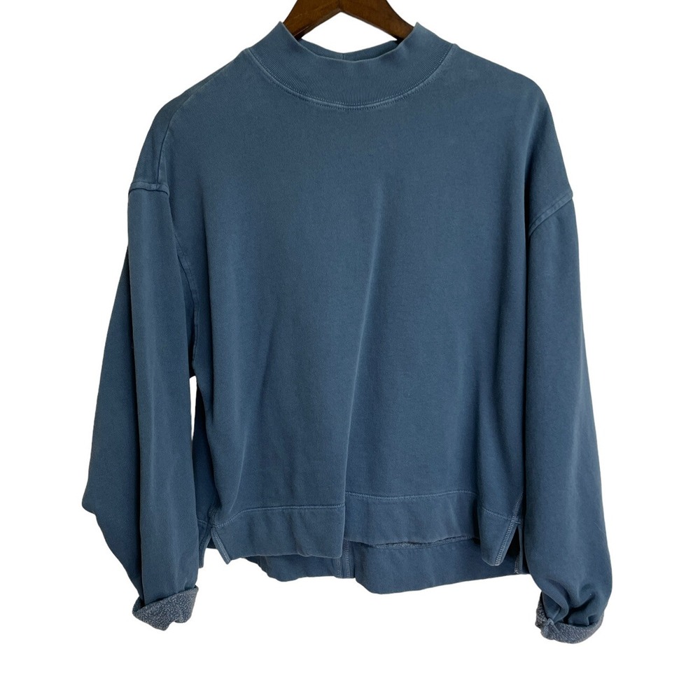 Old Navy Mock Neck Sweatshirt Womens Medium Blue
